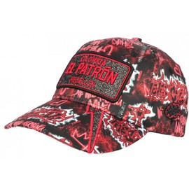 Cap El Patron Red Black Colombia Rhinestone Collection Capsule - Size: One Size - Colour: Red - Unisex, Red, One Size, red
