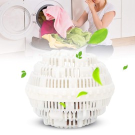 Laundry Ball for Washing Machine - Reusable, EcO Friendly - Removes Stains and Prevents Allergies - White (White)
