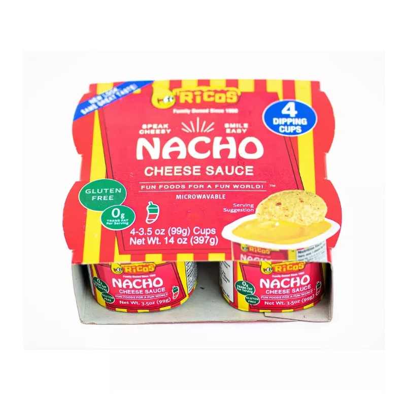 Ricos Nacho Cheese Sauce, 3.5oz x 8 Ct Cups