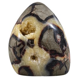 Sportmusies Natural Septarian Dragon Stone Geode Mineral Specimen Decoration for Reiki Home Office Desk, 2.36-3.93 Inches