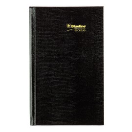 Blueline® 2026 Traditional Daily Planner, Appointment Book, 12 Months, January to December, Perfect Binding, 8" x 5", Black, English (C1504.81-26)