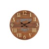 HomeRoots 24" Brown Solid Wood Silent Analog Round Wall Clock