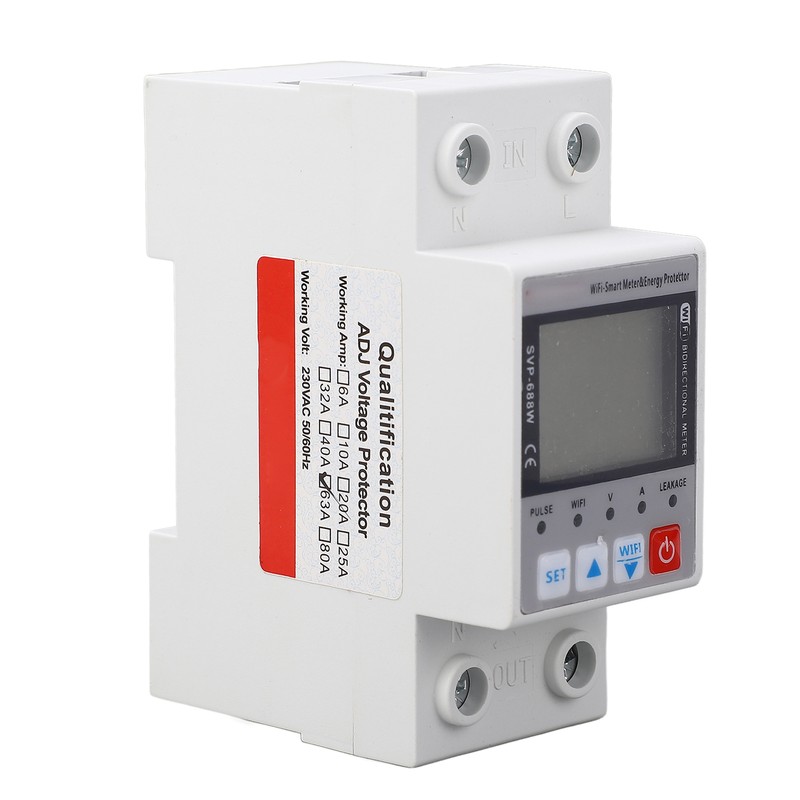 Over Under Voltage Protector WiFi Remote Monitoring Voltage Current Protective