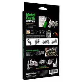 Fascinations ICONX Metal Earth Kawasaki Ninja H2R Motorcycle 3D Steel Model Kit
