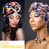 6 Pieces Women African Turban Flower Knot Pre-Tied Bonnet Beanie