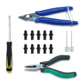 SHENGY 10pcs Basketball Valve Replacement Valves, Sports Ball Leak Repair Kit, Sports Ball Doctor (Basketball Valve, Needle-nose Pliers, Crochet, Diagonal Pliers, Gas Needle) Suitable for Basketball,