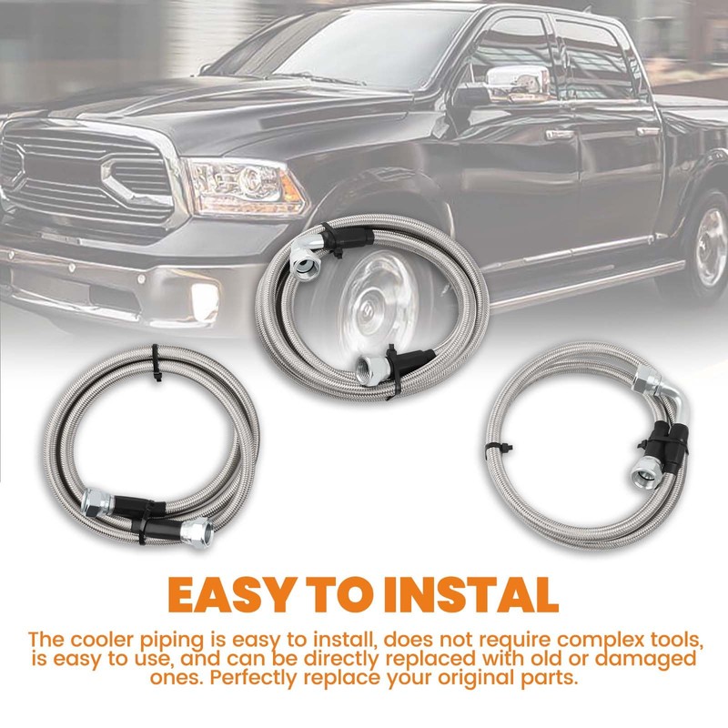 maXpeedingrods 47RE Transmission Cooler Lines Kit for Dodge Ram 2500/3500