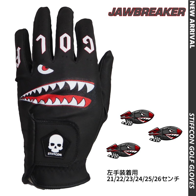 FLUO JAWBREAKER BLACK Mens Golf Glove Left Hand Jawbreaker Black
