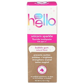 HELLO Bubblegum Unicorn Sparkle Toothpaste for Kids, 4.2 OZ