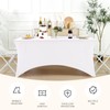 Fixwal 6 Pack 8ft Spandex Table Covers for 8 Foot