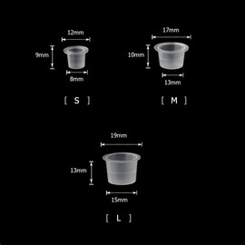 Pack of 300 Tattoo Colour Caps Cups with 2 Cups Holders, Plastic Paint Container, Small Ink Pigment Cups Ink Cups Tattoo Accessories