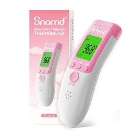 Termómetro infrarrojo digital sin contacto para la frente para adultos, niños y bebés, termómetro médico de grado 3 en 1 con indicador de fiebre,...  