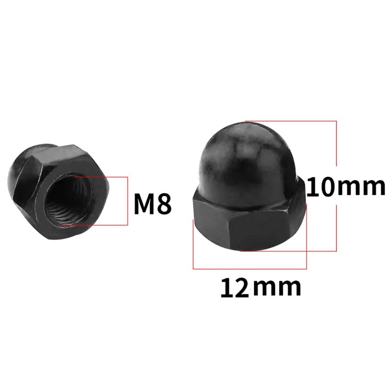 Yesmin 12 Pcs M8 Dome Nut,For Industry,Power,Hardware,Equipment,Etc