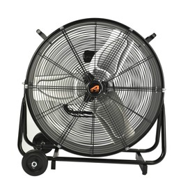 AA011 24-Inch High Velocity Industrial Drum Fan, 7500 CFM Air Circulator for Warehouse, Garage, Workshop and Barn Use,Two-Speed