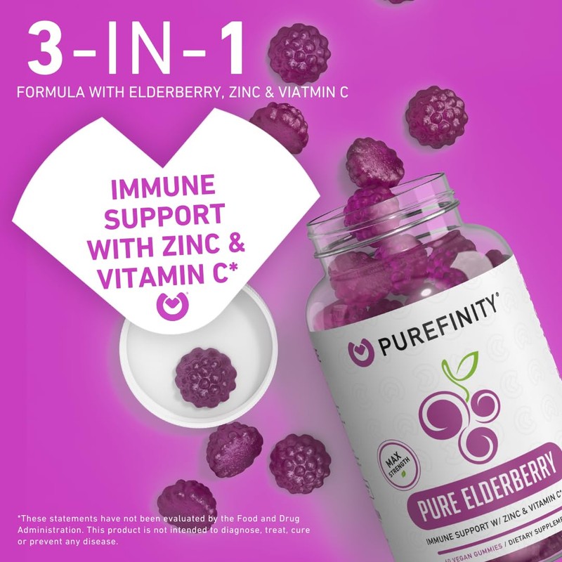 PUREFINITY PUREFINITY Fiber + Elderberry Gummies Bundle (Inulin FOS Prebiotic