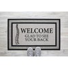 Grey Doormat Welcome Glad To See Your Back Funny Chiropractor