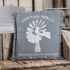 VHC Brands Sawyer Mill™ Graphic/Print Chambray Cotton Farmhouse Stenciled Square