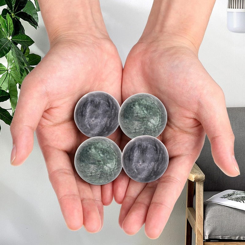 Baoding Balls 4 Pieces Jade Baoding Massage Balls Balls Chinese