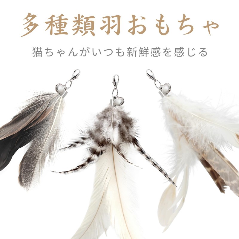 SONGWAY Cat Toy, Cat Feathers, Insects, Fluffy, Natural Feathers, Primary