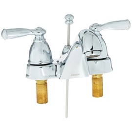 Moen WS84912 Banbury Two-Handle Low Arc Bathroom Faucet, Chrome