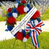 Funeral Wreath Sash, White, Love You for Always