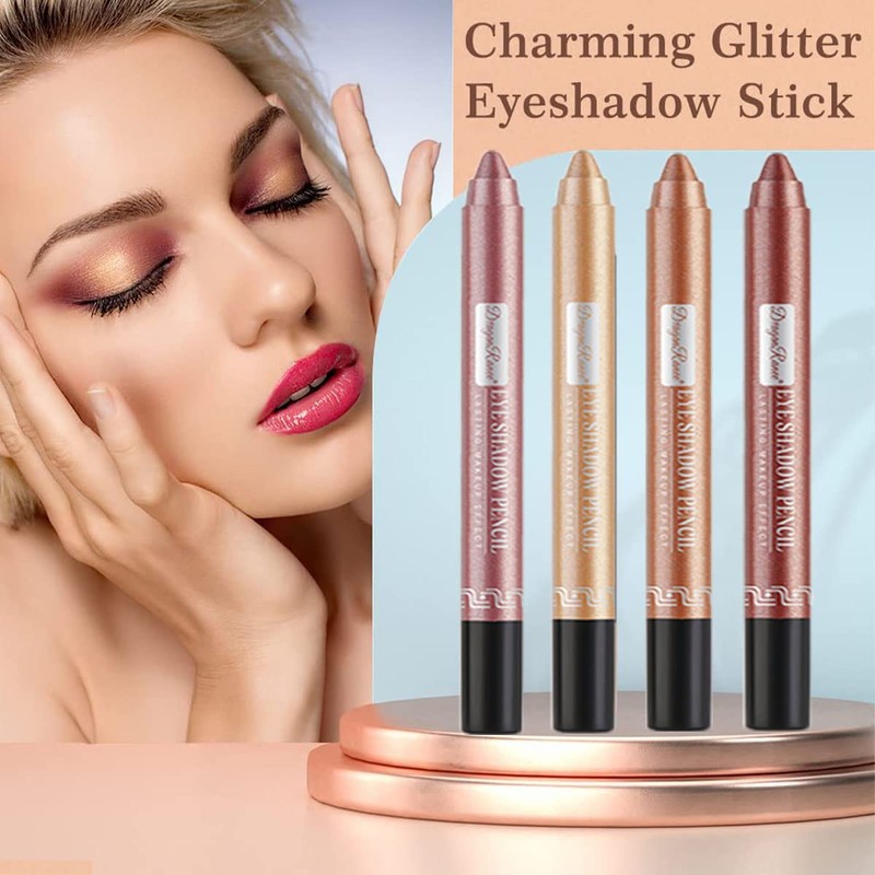 Pakivs 12-Piece Eyeshadow Pencil Set, Long-Lasting Glitter Multi-Purpose Eyeliner Pen