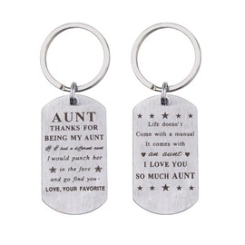Aunt Christmas Birthday Gifts for women from Niece Nephew Aunt Keychain Gifts for Aunt Aunts Auntie Aunty Thanks for being my aunt inspirational keychains Gifts for aunt women