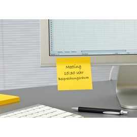 Post-it Super Sticky Notes - Ultra Yellow - 12 Pads Per Pack - 90 Sheets Per Pad - 76 mm x 76 mm