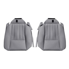Zieichy Driver+ Passenger Side Bottom Perforated Leather Seat Cover Gray Compatible with Lincoln Navigator 2003-2006