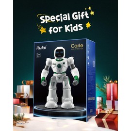 Ruko 1088 Large Robot Toys for Boys, STEM Programmable Remote Control Robot, Electronics Educational Birthday for Kids 4 5 6 7 8 9 Year Old, Green