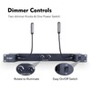 Rack Mount Gooseneck LED Light, 3 Dimmable Lamps, PowerCON Input,