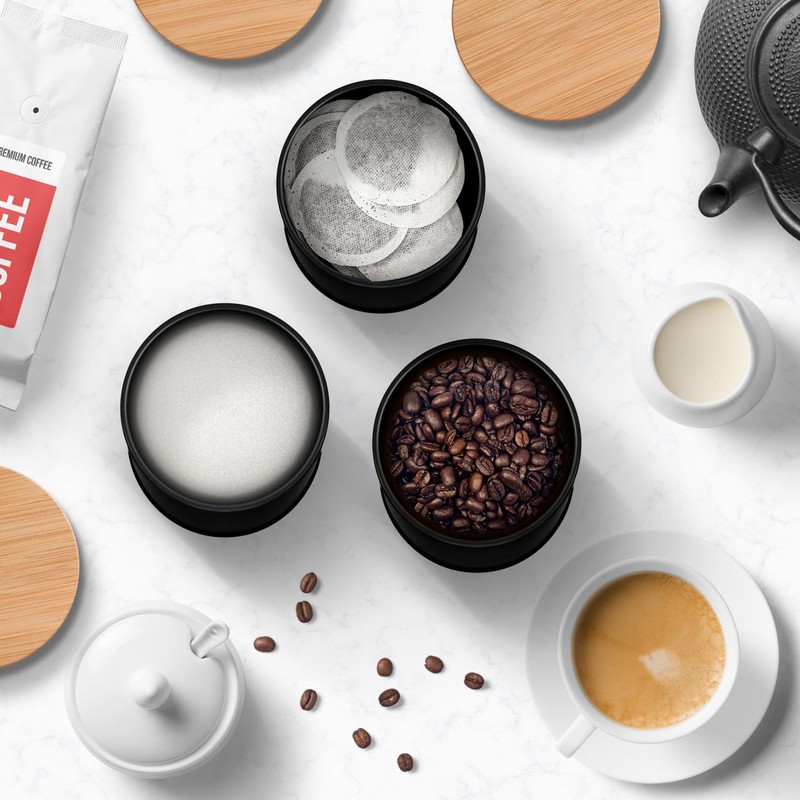 EHC Tea Sugar Coffee Canisters, Tea Sugar Coffee Containers Set