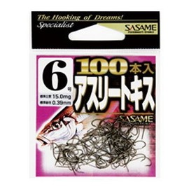 ささめ針(SASAME) 14PAS 100本アスリートキスイブシ フック 茶 6 釣り針