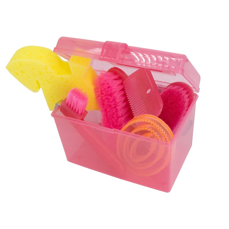 PFIFF Petit Glitter 103116 Cleaning Box with Contents Pink