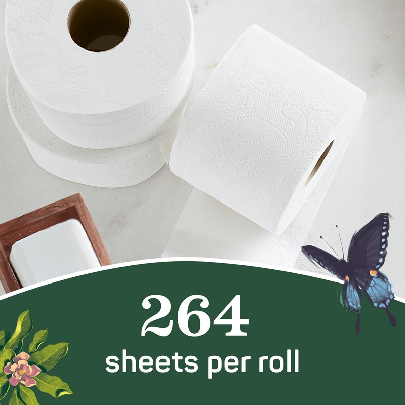 Aria 100% Recycled Toilet Paper, 1 Pack of 6 Rolls,