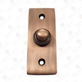 Adonai Hardware Rectangular Victorian Brass Bell Push or Door Bell or Push Button - Antique Copper