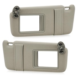 Driver & Passenger Sides Sun Visor for Toyota Camry (Only Fit Models Without Sunroof) 2007 2008 2009 2010 2011, Replaces for 74310-06750-E0, 74320-06780-B0, 2Pcs (Beige)