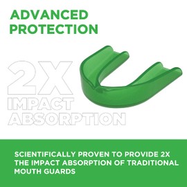 Delta Dental Athletic Sports Mouth Guard - ADA Accepted - 2X The Impact Absorption of Traditional mouthguards for Contact Sports - Works with Braces (Adult, Black) 2 Pack