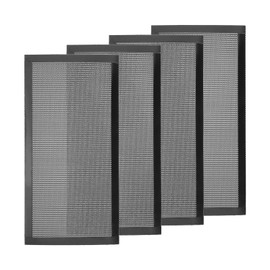 VGOL 4PCS Dust Filters for Computer Cooler Fan Magnetic Frame Washable PC Fan Dust Mesh Dustproof Covers Cases Grills 120x240mm PVC Black