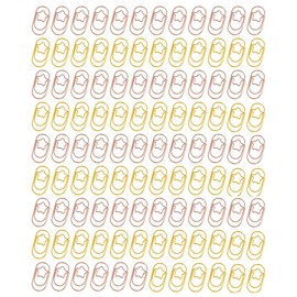 Getrays 100pcs Small Star Paper Clips, Mini Cute Shape Star Metal Clips Bookmark Memo Clips Paper Clamps for School Stationery Document Organization Office Supplies(Gold & Rose Gold)