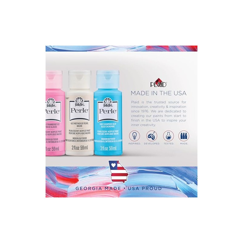 FolkArt Perle Acrylic Craft Paint, Mint Chip, 2 fl oz