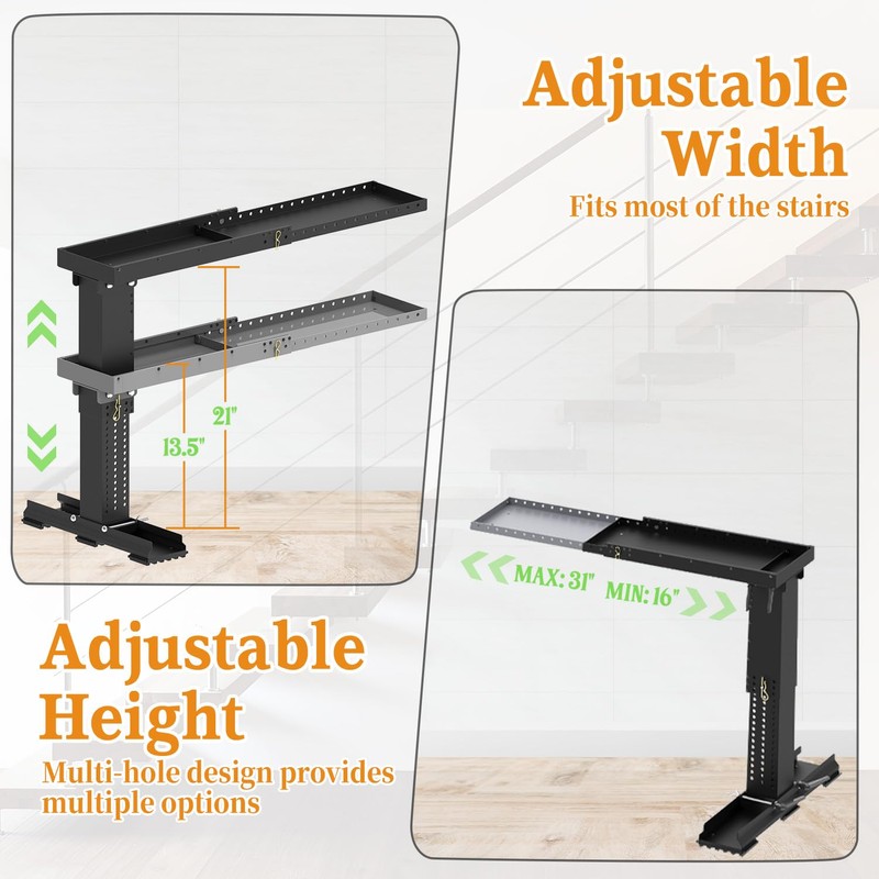 DITKOK Heavy Duty Foldable Ladder Leveler for Stairs, Large Ladder