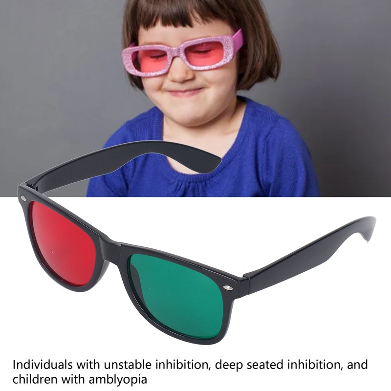 Red Green Disinhibit Training Cards with Glasses Alleviate Inhibition Letter