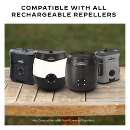Thermacell Patio Shield Mosquito Repellent E-Series Rechargeable Repeller Bundle; 20’ Mosquito Protection Zone; Includes 240-Hour Repellent Refill; No Spray, Flame or Scent; Bug Spray Alternative