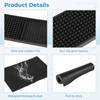 4 Pcs Bar Mat Rubber Bar Service Spill Mat, Black,