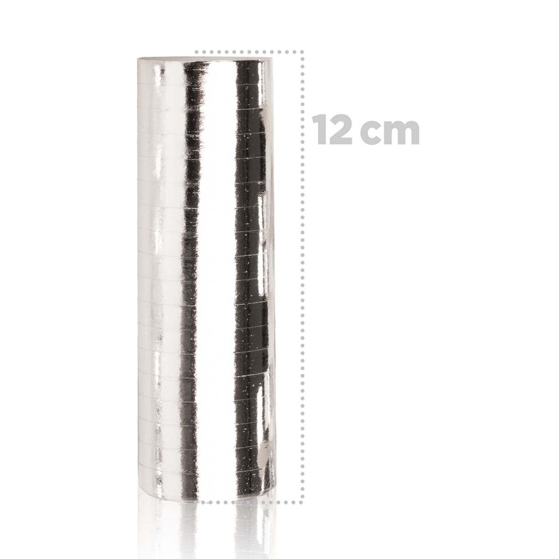 Streamers Metallic Silver Pack of 3 – 3 x 18 Metallic Shiny Streamers – Carnival, Fancy