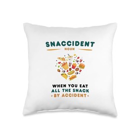 Snaccident When You Eat All the Snack By Accident Noun Throw Pillow