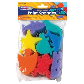 Creativity Street Ocean Paint Sponge, 3 in, Pack of 8