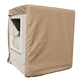 Brian's Canvas Evaporative Cooler Side Discharge Cover (34Wx34Dx40H) - Polyester, Tan, Water Resistant