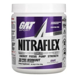 Pre Entreno Gat Nitraflex 30 Serv Pre Entrenador Gimnasio Po Sabor Uva